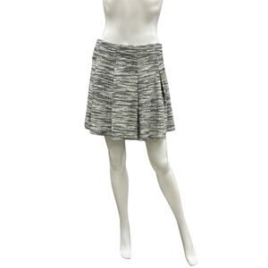 Alice + Olivia Skirt Women’s Size 4 Mini A-Line Back Zipper Black And White